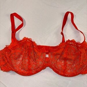 Frederick's of Hollywood Vibrant Red Lace Bra